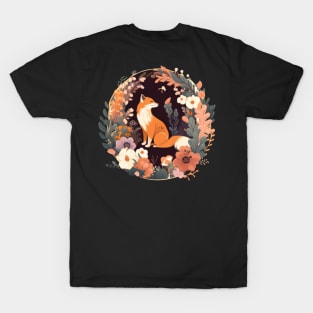 Cottagecore Aesthetic Fox Cute Vintage T-Shirt